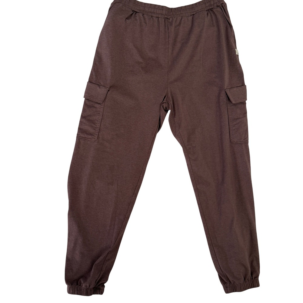 Vuori Womens Small Mahogany Brown Heathered Cargo Jogger Athleisure Pants